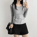 Span* Beat Patch Slim Long Sleeve T-shirt (5 colors)
