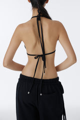 CUBIC SWEAT BIKINI TOP (BLACK)