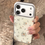 ヴィンテージ コーティッド フラワー プリント iPhone ケース