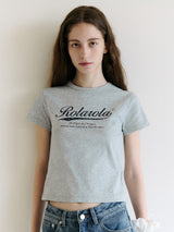 VINTAGE CRACK LOGO T-SHIRT GRAY