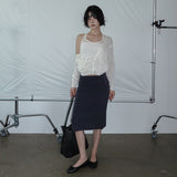 [Senpia] Fold Midi Skirt -3color