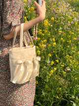 イージーリボンミニバッグ_sand beige