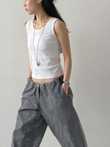 Dyed Floral Stopper Wide Pants