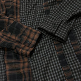 double check deconstructed shirt_brown