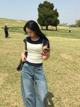 カービークラックカーブドデニムパンツ (1c)