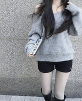 レイヤードニットパンツ