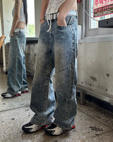 キッチュスリットワイドデニムパンツ