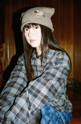 Twister Star Button Beanie - Brown    