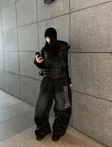 Dark gray dust washing pants