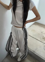 Nylon Lace-Up Track Pants [2 Colors]