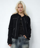 2 zip jacket (black)