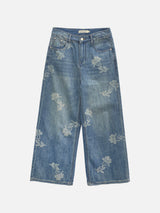 Hazel Flower Denim Pants (1c)