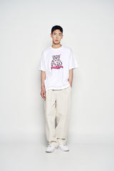 25SS ストライプセットアップルーズフィットパンツ アイボリー