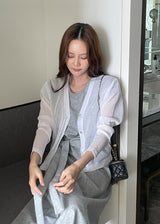 Lovis V-Neck Linen Cardigan