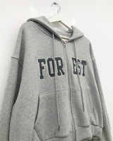 Lettering Fleece Hoodie Zip-Up (3 Colors)