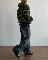 Jacquard Fleece Hooded Jumper