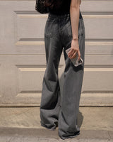 Yield linen denim pants