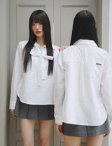 TIE HALF SHIRT(WHITE)