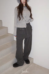 Corduroy Banded Layered Pants