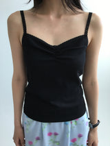 シェール レース スリーブレス(3color)