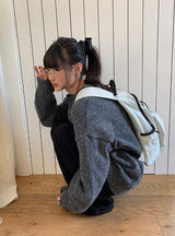 [unisex] ハインドレイブークレヘンリーネックオーバーニット