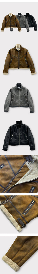 [F/W] クラックスエードクロップムスタン(3color)