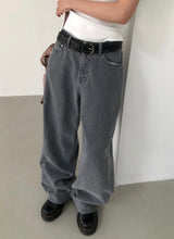[ORIGINAL] ヴァイン ストレート ワイド デニムパンツ