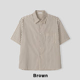 ポニーストライプハーフシャツ