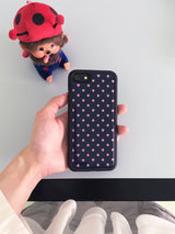 [epoxy] ドット (navy • pink) ハート
