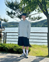 Crinkle Stripe Shirt