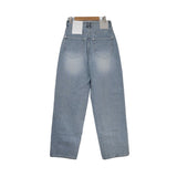 lobbed wide denim pants