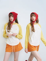 Riverstone Plus Dopamine Colorful Stripe Summer‑Autumn Loose Thin Long‑Sleeve T‑Shirt, Women's Tencel Air‑Conditioning Cover‑Up