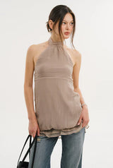 Sheer halter dress