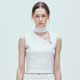 bermuda back string halter neck white