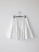 tiered ruffle midi skirt