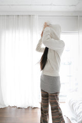 trimming fur hood zip-up(2colors)