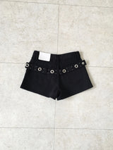 Eyelet cotton shorts