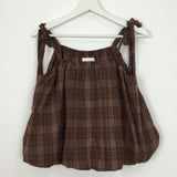 Plaid Balloon Blouse (2color)