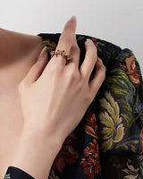 Wild Rose Wreath Ring Gold
