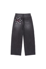 star denim pants (black)