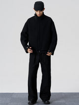FMACM Wool-Blend Tweed Rectangular Pocket Jacket