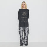 イントゥザギャラクシーピグメント長袖Tシャツ Charcoal