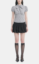 Aveline Bow Puff Blouse