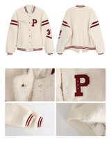 wool quilting base ball jumper jacket