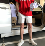 Liu Washing Cotton Banding Shorts