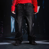SEXXDEVIL Washed Terry Loose Bootcut Jeans