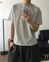 デロショルダーシームショートスリーブTシャツ