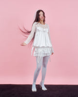 CORSAGE PUFF BLOUSE [IVORY]