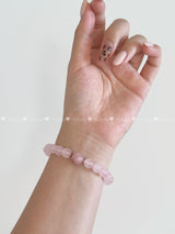 Pink glass bead bracelet