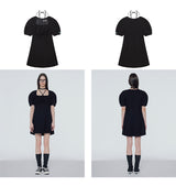 Strap square-neck mini dress